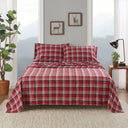 Flannel - 3 Piece Twin Sheet Set - Red Plaid