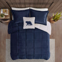 Alton - Down Alternative Comforter Set - Navy / Ivory