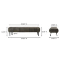 Endora - Bench - Olive - Moe's Home Collection - Upholstered Benches - Elite Enclave Home
