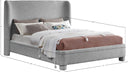 Penny - Boucle Fabric Bed - Meridian Furniture - Upholstered Beds - Elite Enclave Home