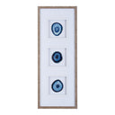 Agate Trio - Real Stone Framed Graphic - Blue