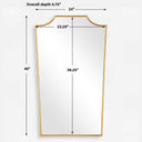 Demure - Antique Gold Mirror - Gold