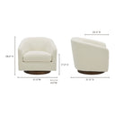Oscy - Swivel Chair - White - Moe's Home Collection - Swivel Chairs - Elite Enclave Home