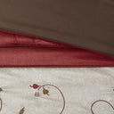 Serene - California King Embroidered Piece Comforter (Set of 7) - Red