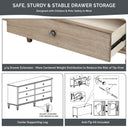 Victoria - 6 Drawer Dresser - Light Natural - Madison Park Signature - Dressers - Elite Enclave Home
