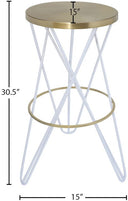 Mercury - Iron Bar Stool - Meridian Furniture - Bar Height (28" - 30") - Elite Enclave Home