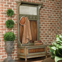 Riyo - Distressed Hall Tree - Light Brown