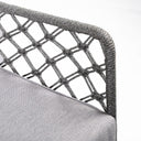 Steel Indoor Outdoor Dining Chair With Gray Cushion - Gray And Black
