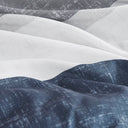 Jaxon - Stripe Microfiber Comforter Set With Bed Sheets - Blue / Gray