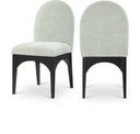 Waldorf - Chenille Dining Side Chair With Black Legs - Meridian Furniture - Side Chairs - Elite Enclave Home
