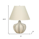 Round Table Lamp With Cream Empire Shade - Cream - HomeRoots - Table Lamps - Elite Enclave Home
