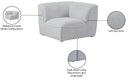 Miramar - Corner Chair - Meridian Furniture - Corners - Elite Enclave Home