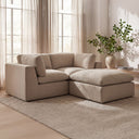Cates - Ottoman - Pebble - Moe's Home Collection - Upholstered Ottomans - Elite Enclave Home