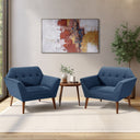 Newport - Wide Mid - Century Modern Lounge Chair (Set of 2) - Blue - INK+IVY - Chair Sets - Elite Enclave Home