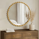 Marlowe - 36" Round Wall Decor Mirror - Gold - Madison Park Signature - Wall Mirrors - Elite Enclave Home