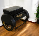 Old Time Delivery Box Table With Storage - Black