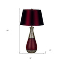 Contemporary Table Lamp - Maroon