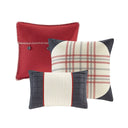 Ridge - California King 7 Piece Herringbone Comforter Set - Red