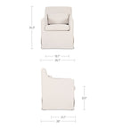 Lydia - Slipcover Dining Chair - Beige - Moe's Home Collection - Side Chairs - Elite Enclave Home