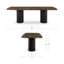 Daphne - Dining Table Large Dark Emperador Marble - Brown - Moe's Home Collection - Dining Tables - Elite Enclave Home