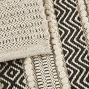 Asher - 22" x 58" Woven Texture Stripe Bath Rug - Black - INK+IVY - Bath Rugs & Mats - Elite Enclave Home
