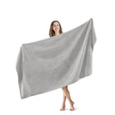 800GSM - 2 Piece Set Bath Sheet Antimicrobial - Silver