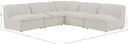 Miramar - 5 Piece Modular Sectional - Meridian Furniture - Stationary Sectionals - Elite Enclave Home