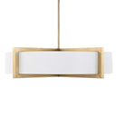 Cresson - 4 Light Drum Pendant - White / Gold - Uttermost - Pendant Lighting- Elite Enclave Home