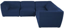 Miramar - 5 Piece Modular Sectional - Meridian Furniture - Stationary Sectionals - Elite Enclave Home