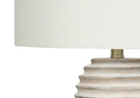 Geometric Table Lamp With Drum Shade - Cream - HomeRoots - Table Lamps - Elite Enclave Home