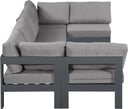 Nizuc - Outdoor Patio 6 Piece Modular Sectional With Gray Frame