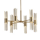 Cret - 12 Light Brass Chandelier - Bronze