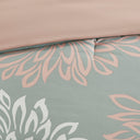 Maible - California King Complete Comforter And Sheet Set - Blush / Gray