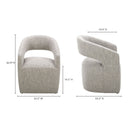 Barrow - Rolling Dining Chair - Gray Storm - Moe's Home Collection - Side Chairs - Elite Enclave Home