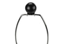Round Table Lamp With Ivory Drum Shade - Black - HomeRoots - Table Lamps - Elite Enclave Home