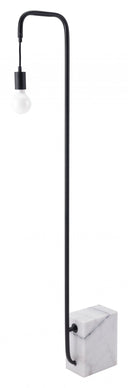 Industrial Marble Bulb Floor Lamp - Black And White - HomeRoots - Floor Lamps - Elite Enclave Home