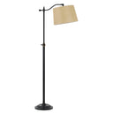 Adjustable Traditional Shaped Floor Lamp With Tan Square Shade - Bronze - HomeRoots - Floor Lamps - Elite Enclave Home