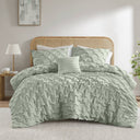 Bailey - King/California King Diamond Pucker Comforter Set - Green - Super Listing - Comforters & Sets - Elite Enclave Home