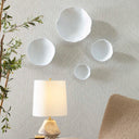 Lucky Coins - Metal Wall Bowls (Set of 4) - White