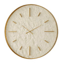 Uttermost Stone Serenity Wall Clock in Light Brown – off-white stone face with antiqued gold frame