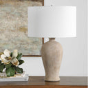 Torres - Textured Ceramic Table Lamp - Brown - Uttermost - Table Lamps - Elite Enclave Home