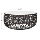 Sabena - Marble Outdoor Coffee Table - Black / White