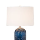 Crystal Table Lamp With White Drum Shade (Set of 2) - Blue