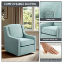 Harris - Swivel Chair - Dusty Aqua - Madison Park - Swivel Chairs - Elite Enclave Home