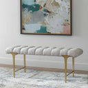 Imperial - Upholstered Gray Bench