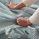 Waffle Weave - Cotton Blanket - Aqua