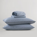 Cotton 144TC - Full Printed Sheets - Diamond Blue - 510 Design - Bedding Sets - Elite Enclave Home