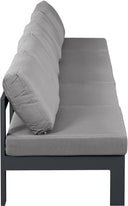 Nizuc - Outdoor Patio 5 Seat Modular Armless Sofa With Gray Frame - Meridian Furniture - Stationary Sectionals- Elite Enclave Home