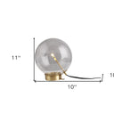 Metal Globe Table Lamp - Brass