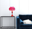 Glam Feather And Red Table Lamp - Hot Pink